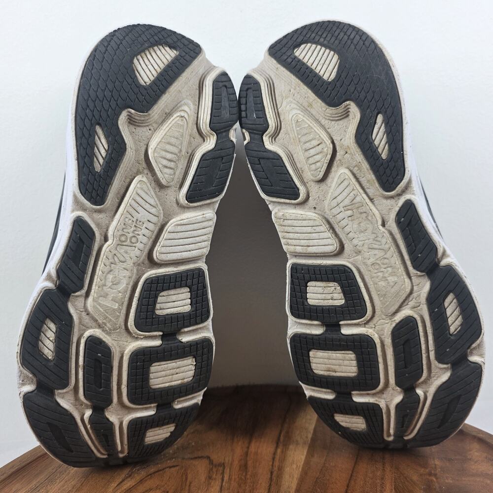 Hoka One One Bondi 7 Womens Black And White Size 9.5 Athletic Shoes 1110519 BWHT - Picture 9 of 12